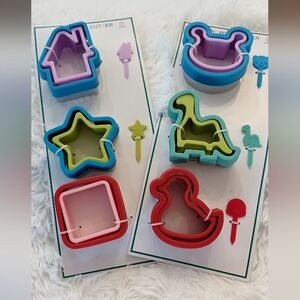 2 Colorful Sandwich Cutter Sets for Kids
